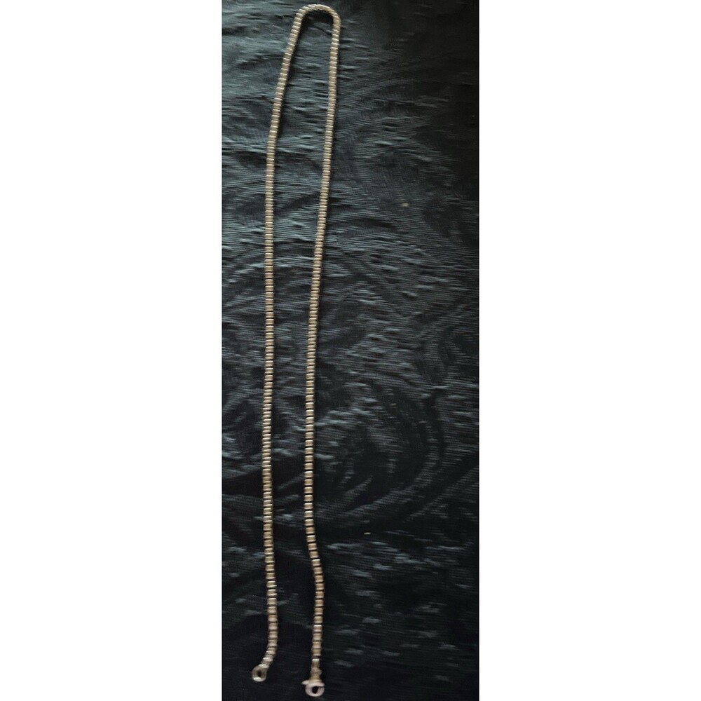 3mm Cuban Box Chain Stainless Steel Necklaces Chains 22 In Lobster Claw Clasp